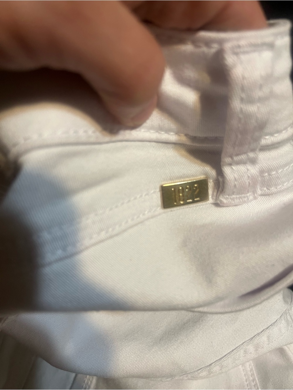 1822 Denim White Straight Leg Jeans with Frayed Hem size 16 - Picture 3 of 8